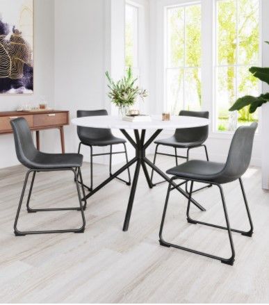 Zuo® Modern Smart Charcoal Dining Chair Charcoal-2