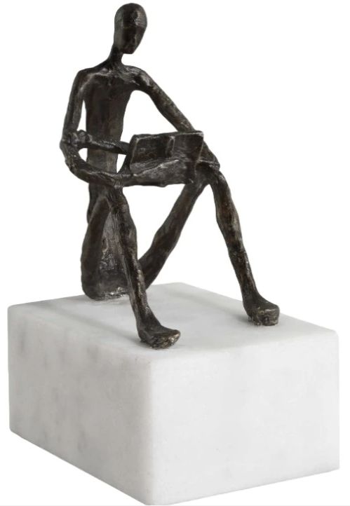 Uttermost® Sit Back, Relax and Read Dark Brown Sculpture-0