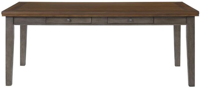 Bernards Will Brown 6-Drawer Dining Table-2