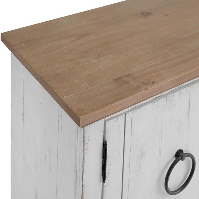 Martin Svensson Garden District Driftwood/White 2-Door Entertainment Console-4