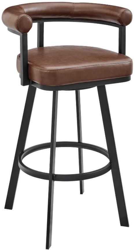 Armen Living Magnolia Black/Brown 26'' Counter Stool-0