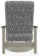 Telescope Casual Leeward Agra Classic/Storm Fabric/Polymer Outdoor Cushion Swivel Hidden Rocker with Boardwalk Rustic Arms-3