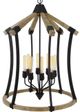 Cal® Lighting & Accessories Dali Iron/Light Oak Chandelier-1