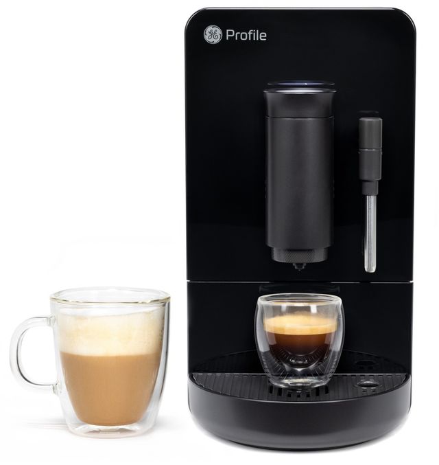 Profile GE Semi Automatic Espresso Machine + Steam Frother | Italian-Made 15 Bar Pump for Balanced Extraction | 15 Adjustable Grind Size Levels | WiFi Connected for Drink Customization