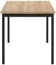 Coaster® Garza Greige Oak Rectangular Dining Table with Matte Black Base-4