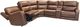 Flexsteel® Oasis Truffle Leather Power Sectional with Custom Layout Options-1