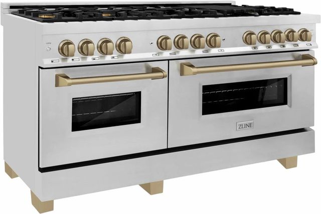 ZLINE Autograph Edition 60" Stainless Steel Pro Style Dual Fuel Range-1