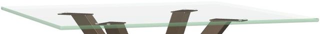 Amisco Customizable Asterisk Clear Glass Round Bar Table with Starburst Stand-1