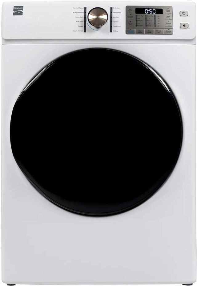 Kenmore® 8 Cu. Ft. White Front Load Electric Dryer with Accela Steam-0