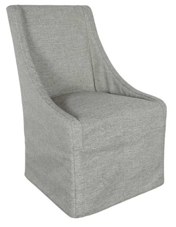 Classic Home Warwick Gray Rolling Wingback Dining Chair-0
