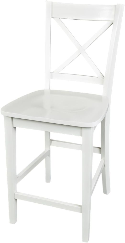 Jofran Inc. Simplicity Paperwhite X-Back Counter Stool-3