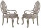 ACME Furniture Ragenardus 2-Piece Beige/Antique White Arm Chair-2