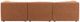 Dovetail Furniture Magda 3-Piece Terracotta Small Spaced Sofa Sectional-3