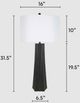 Classy Living 2-Piece Obsidian Glow Matte Black Table Lamp Set-1
