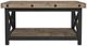 Flexsteel® Carpenter Light Brown Coffee Table with Black Metal Frame-1