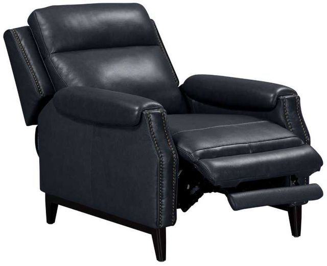 Liberty Furniture Rawling York Navy Leather Manual Pushback Recliner-1