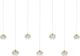 Currey & Company Crystal Bud Crystal/Silver Rectangular Multi-Drop Pendant Lighting-0