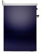 Ilve® Nostalgie II Noblesse 30'' Midnight Blue Pro Style Induction Range with Burnished Trim-2