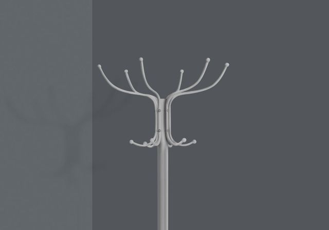 Monarch Specialties Inc. 70" Silver Metal Coat Rack-3