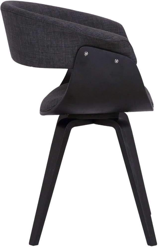 Armen Living Summer Black/Charcoal Dining Arm Chair-3