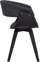 Armen Living Summer Black/Charcoal Dining Arm Chair-3