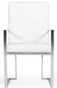 VIG Furniture Modrest Fowler Stainless Steel/White Dining Armchair-1