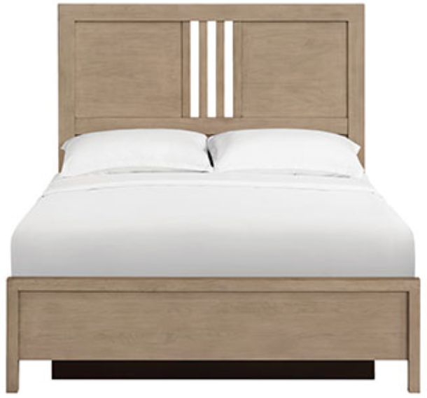 Whittier Wood® Furniture Bailey Almond Queen Storage Panel Bed-2