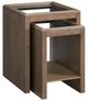 Bernards Trilogy 2-Piece Glass Top Nesting Table with Cocoa Base-0