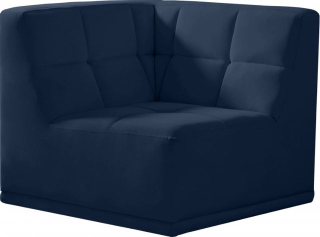 Meridian Furniture Relax Navy Velvet Modular Corner Chair-0