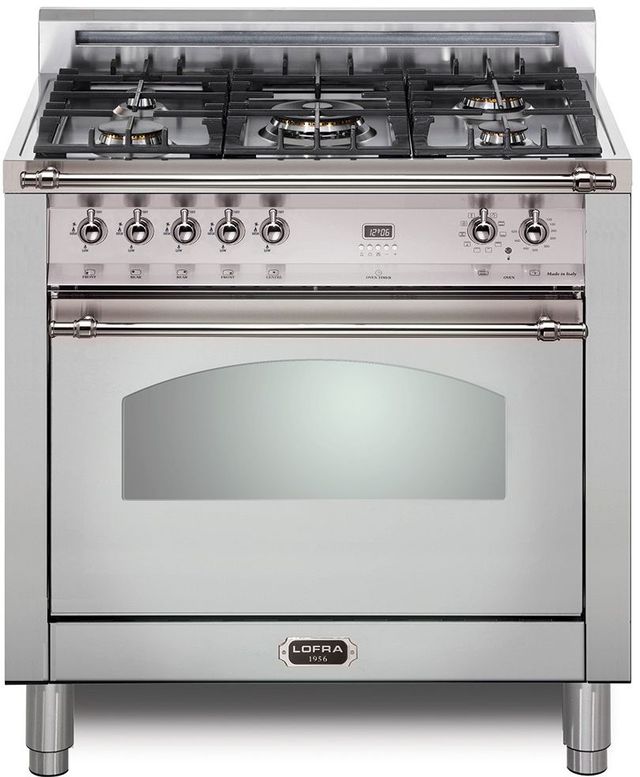 Lofra® Dolcevita 30" Stainless Steel Pro Style Dual Fuel Range-0
