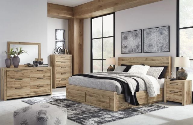 Signature Design by Ashley® Hyanna Tan King Panel Headboard-2