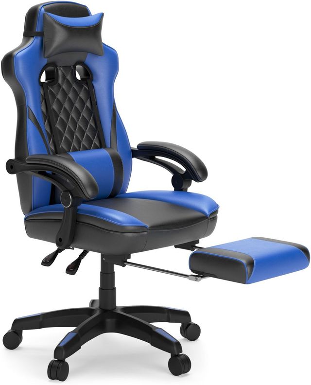 Signature Design by Ashley® Lynxtyn Black/Blue Office Swivel Desk Chair-3