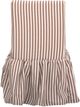 TOV Furniture Gertrude Brown Linen Striped Skirted Dining Chair-5