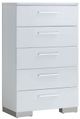Furniture of America® Christie 5-Piece Glossy White Queen Platform Bedroom Set-4
