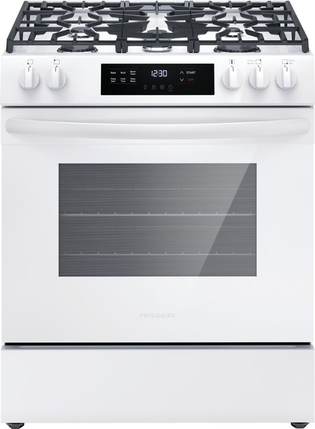 Frigidaire® 30" White Slide In Gas Range-0