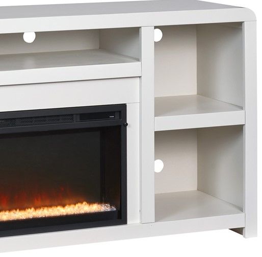 aspenhome® Taylor White 84" Fireplace Console-2