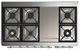 Ilve® Majestic III 48" Antique White Pro Style Dual Fuel Liquid Propane Range with Triple Glass Door and Chrome Trim-2