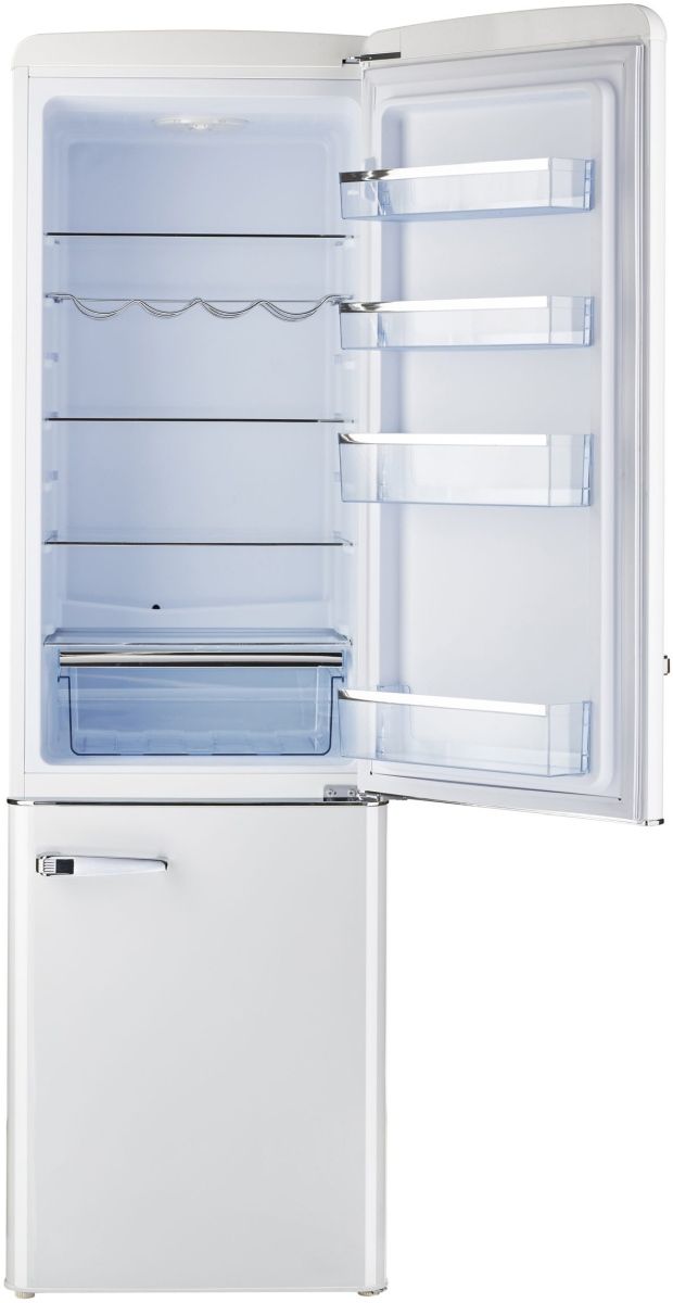 Unique® Appliances Classic Retro 22" 8.7 Cu. Ft. Marshmallow White Counter Depth Bottom Freezer Refrigerator-3