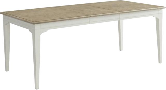 Riverside Furniture Myra Natural Rectangular Leg Dining Table with Paperwhite Base-2