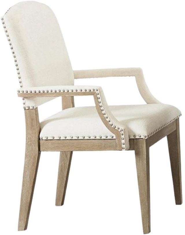 Riverside Furniture Myra Beige/Natural Upholstered Dining Arm Chair-3