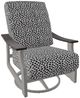 Telescope Casual St. Catherine Agra Classic/Warm Gray Aluminum/Fabric Outdoor MGP Cushion Swivel Rocker with Chestnut Rustic Arms-0