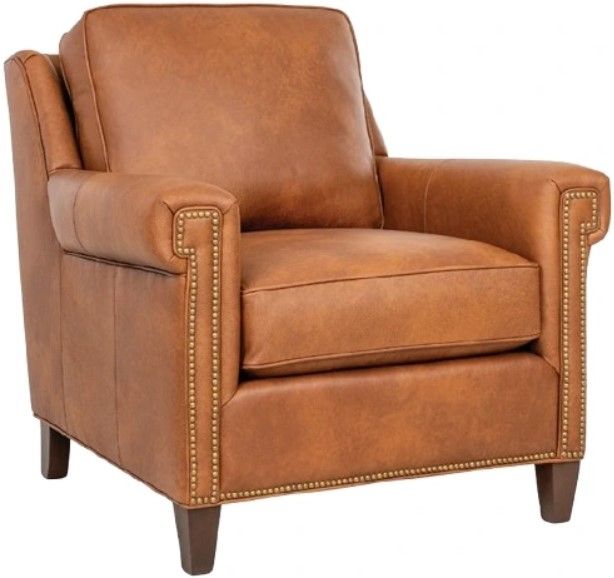 Smith Brothers Customizable 211 Leather Chair-0