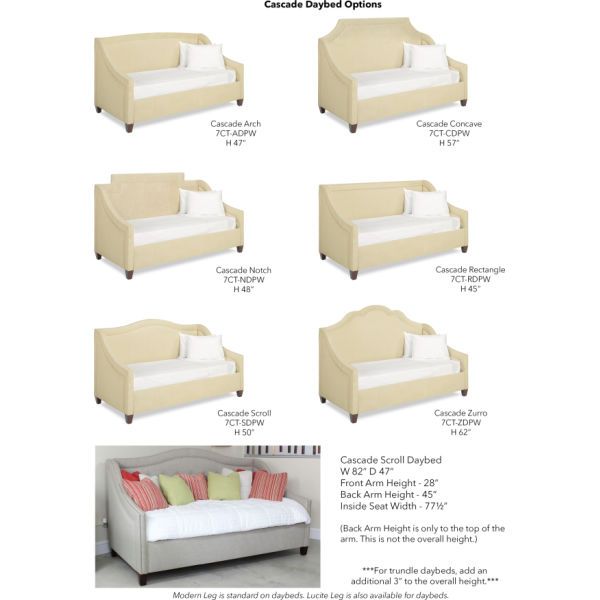 Parker Southern Dream Creations Beige Cascade Arch Daybed-1