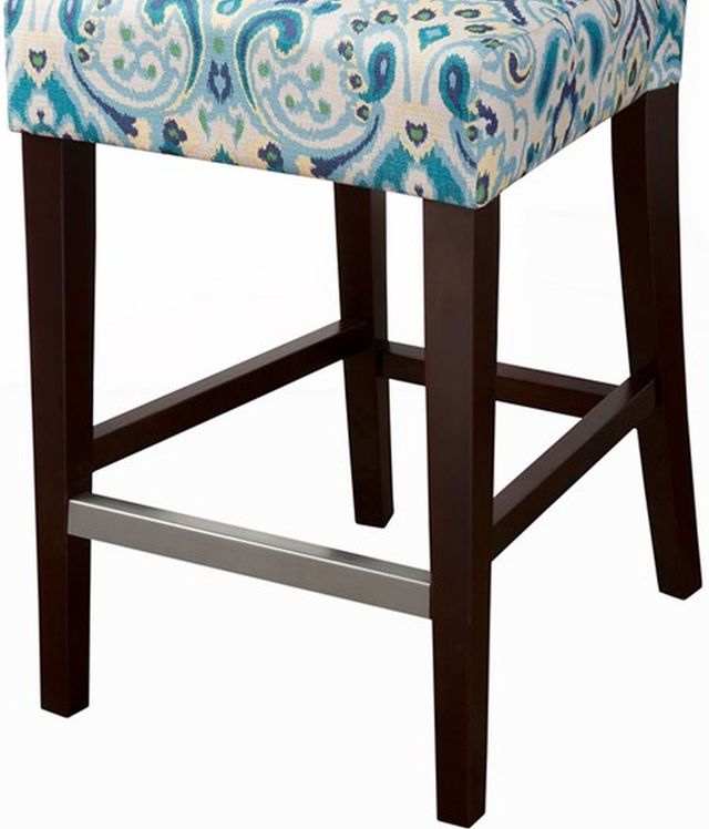 Olliix by Madison Park Blue Avila Tufted Back Counter Stool-2