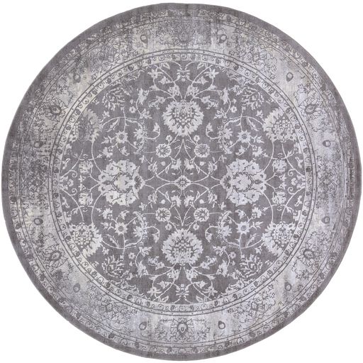 Surya Tibetan Medium Gray 5' Round Rug-0