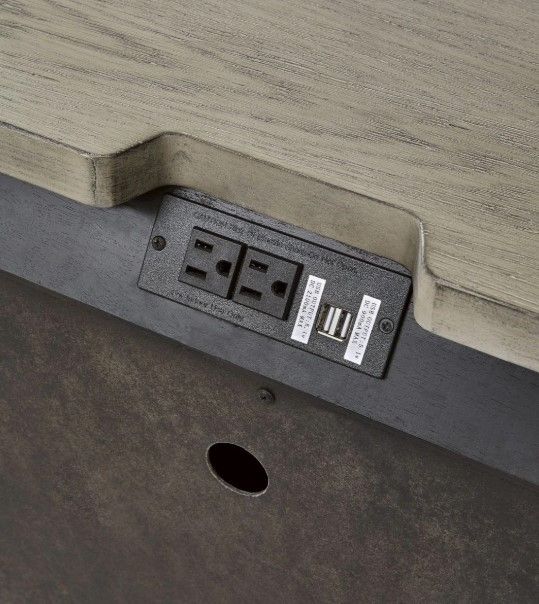 Signature Design by Ashley® Foyland Brushed Black/Dusty Grayish Brown Nightstand-3
