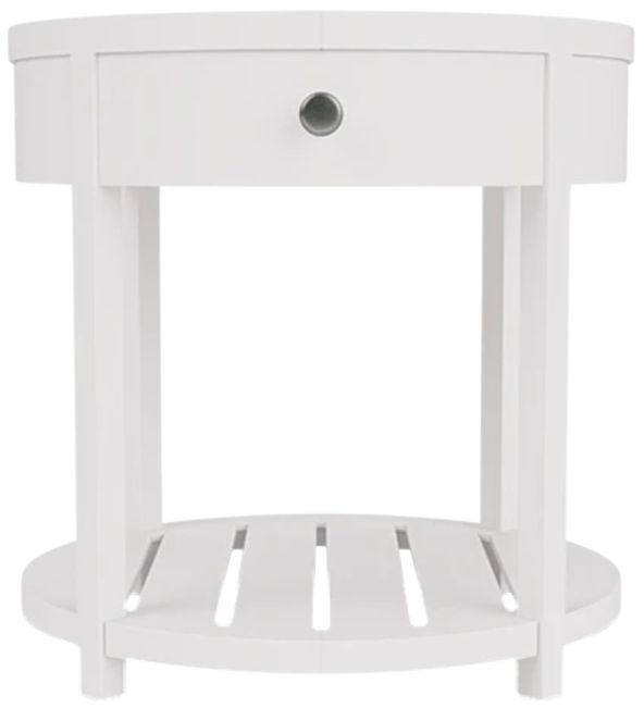 Riverside Furniture Rosalie White Caps Round End Table-1