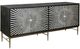 Basset Mirror Talley Sandblasted Black/White Server-0