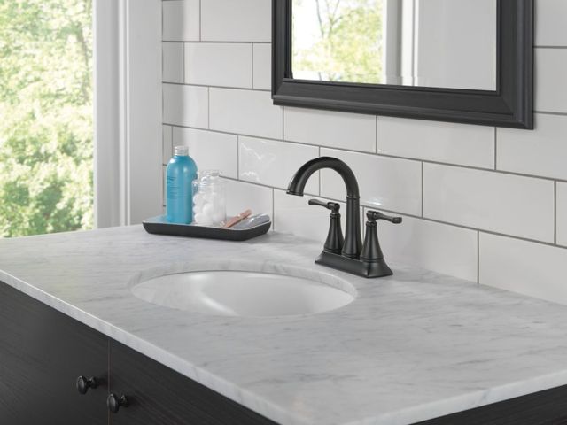 Delta Archdale™ Matte Black 2-Handle Centerset Bathroom Faucet with Drain-2
