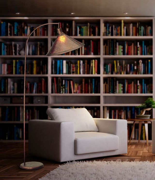 Cal® Lighting & Accessories Rust Arc Floor Lamp-1